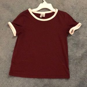 Maroon Short-sleeve top